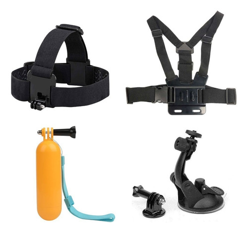 Kit Suporte Peito Cabeça Ventosa Bastão Gopro Acessorios