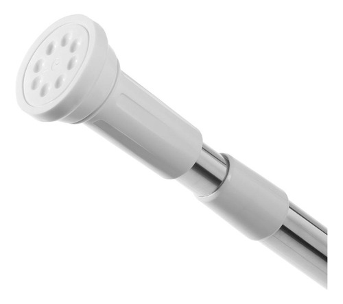 Barral Acero Inoxidable Para Cortina De Baño Tensocable Color Acero inoxidable/Blanco