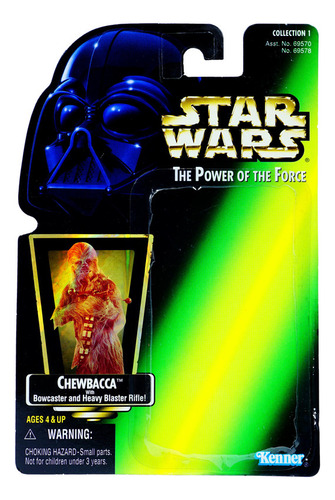 Star Wars Power Of The Force Gold Chewbacca Bowcaster Loose