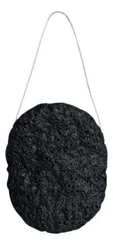 Wildpier Beauty - Esponja Konjac De Carbn De Bamb, Exfoliant