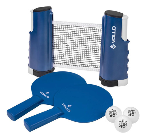 Kit Raquete Completo Tênis De Mesa Ping Pong Bolinha Vollo