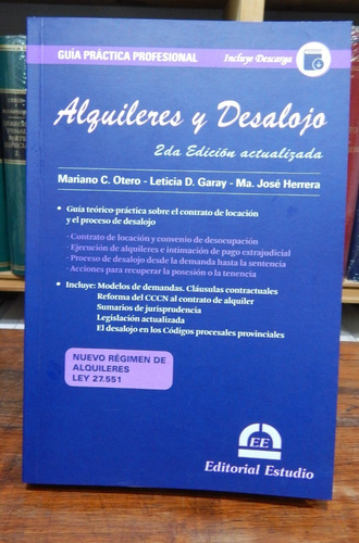 Otero Guía Practica Profesional Alquileres Y Desalojo