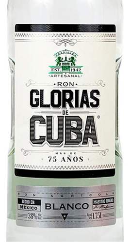 Pack De 4 Ron Glorias De Cuba Blanco 1.75 L