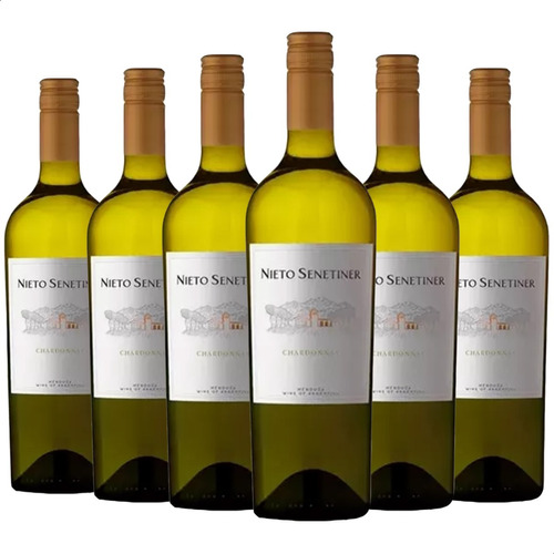 Vino Blanco Nieto Senetiner Chardonnay 6 botellas