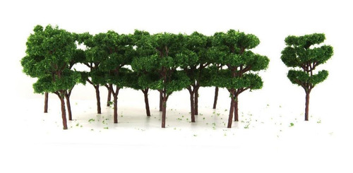 25x Árboles De Plástico Modelo De Tren Jardín Paisaje