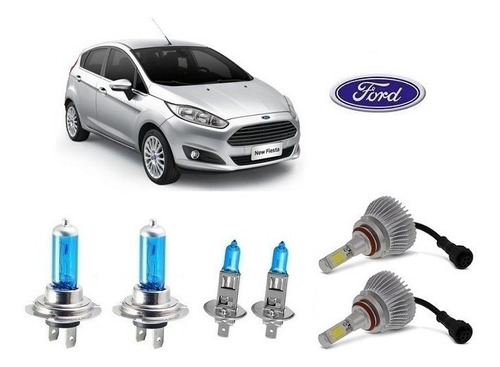 Kit 6 Lampadas Farol Branca+milha Led H11 New Fiesta 2014...