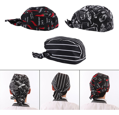 Gorro De Cocina For Hombre Y Mujer, 3 Gorros De Chef