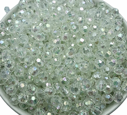 Bola Sextavada Cristal 8mm P/terços 100gramas +-350pçs