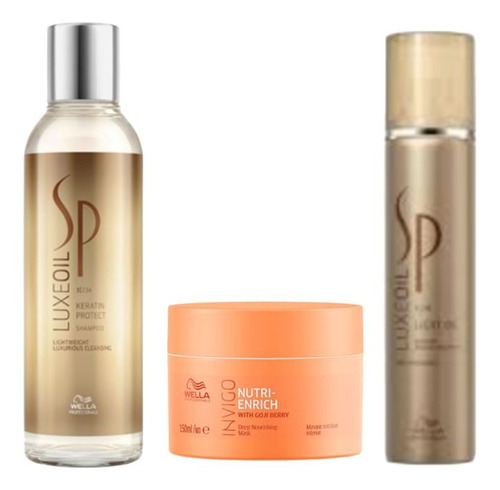 Shampoo Y Mascara Nutrición + Spray Protector Wella 