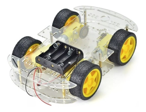 Kit Chasis Auto Smart Car Desarrollo Robot 4 Ruedas 4 Motore
