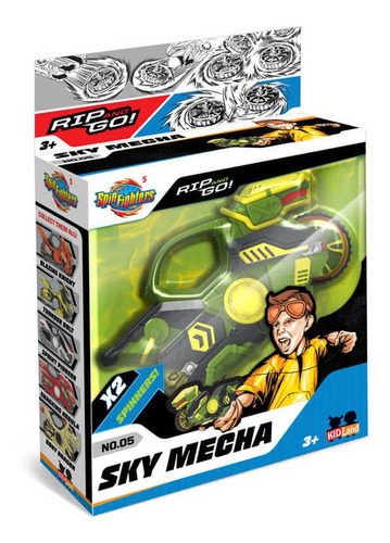 Trompo Vehiculo Spin Fighter 5 Sky Mecha Moto