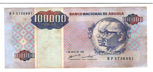 Angola - Billete 100000 Kwanzas - 1995 - Rp5736991.