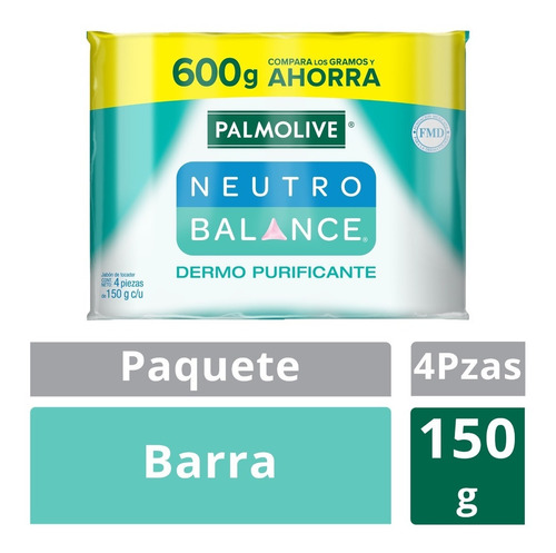 Pack X4 Jabón Palmolive Neutro Balance Purificante 150 G C/u