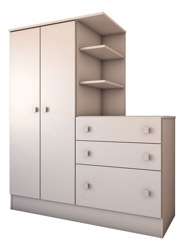 Guardaroupa Infantil Com Cômoda Divertidamente Branco