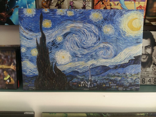 Vinilo Decorativo 40x60cm Van Gogh Noche Estrellada
