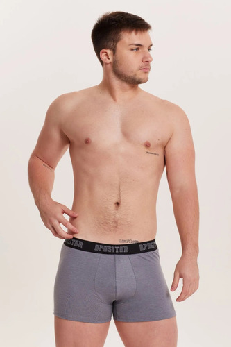 Boxer Short Lycra Algodon Cintura Expuesta Opositor 180t