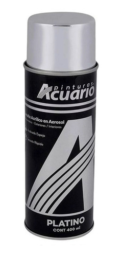Pintura Aerosol Color Platino De 400 Ml Acuario
