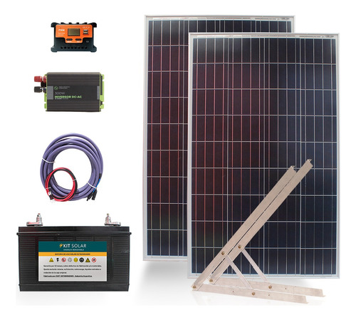 Kit Panel Solar Completo 2x100w Usb Energia Casa Rodante K8