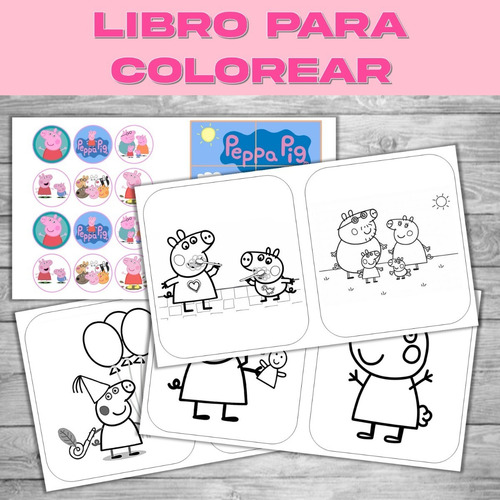 Para Colorear Editable Imprimible Peppa Pig