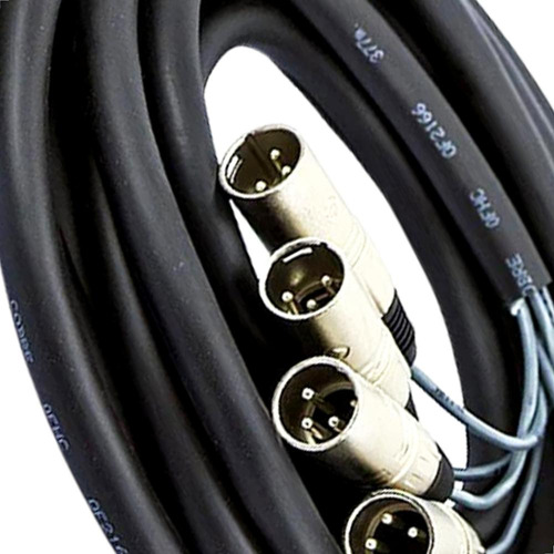 Multicabos Com Conectores Xlr 6 Vias , 20 Mts