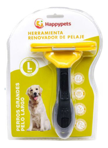 Cepillo Renovador De Pelaje Para Perro Happypets Grande