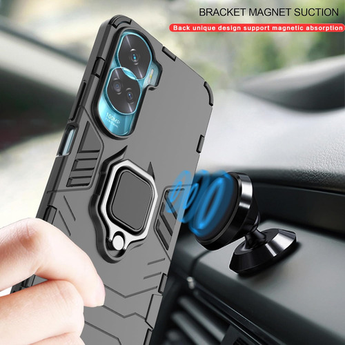 Funda Uso Rudo Carcasa Para Honor 90 Lite/honor X50i+mica Azul Huawei Honor 90 Lite/honor X50i