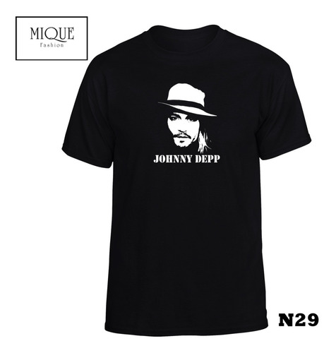 Playera Johnny Depp Estampado Vinil Textil Rostro