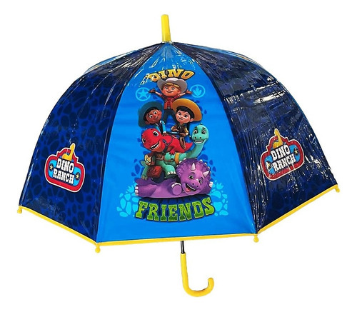 Paraguas Impermeable Infantil Lluvia Automatico Disney Wabro Color Dino Ranch Amarillo