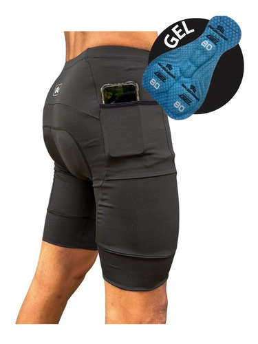 Bermuda Ciclismo Short Masculino Acolchoada Gel Bike Confort