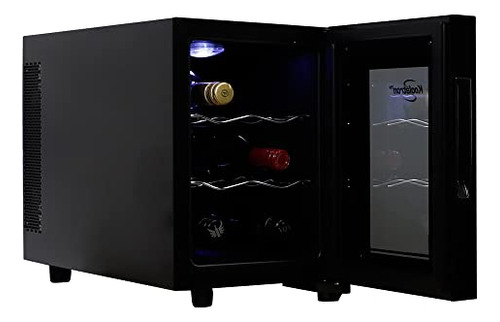 Koolatron Enfriador De Vino De 6 Botellas, Negro, Refrigerad