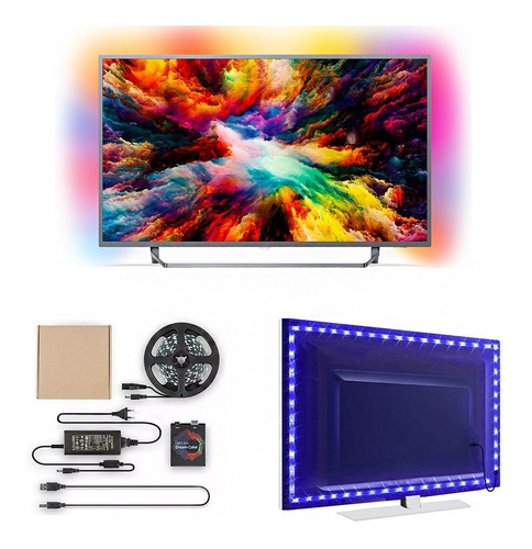 Cinta Tira Luces Led Rgb 2 Metros Ambilight Monitor Tv Y + ®