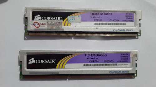 Imagem 2 de 2 de Memórias 4gb Ddr3 Corsair Xms3 1600 Mhz (2x2gb)