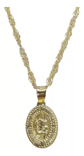 jurado franja diccionario Medalla De Bautizo Con Cadena Oro 10k Grabado Gratis