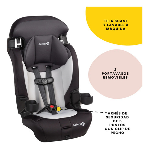 Autoasiento Booster Grand 2-en-1 Black Sparrow Safety 1st