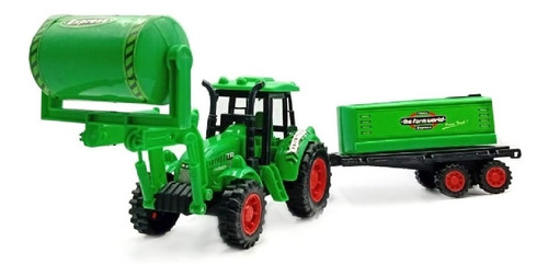 Set Tractor A Friccion Y Pala Mecanica  Carro De Carga 42 Cm