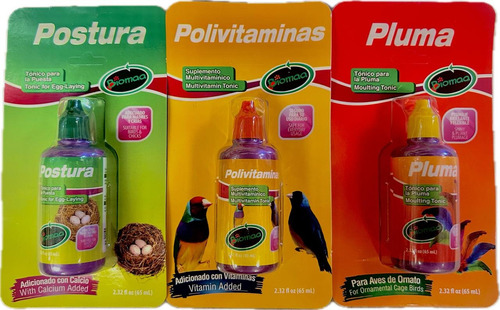 Kit De Multivitaminas Para Aves De Ornato 65 Ml C/u