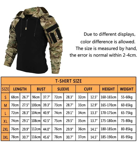 Camisas Para Exteriores, Camuflaje, Con Capucha, Para Hombre