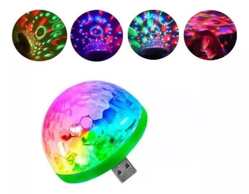 Mini Jogo de Luz Usb Led Colorido para Festa - Small Magic Ball