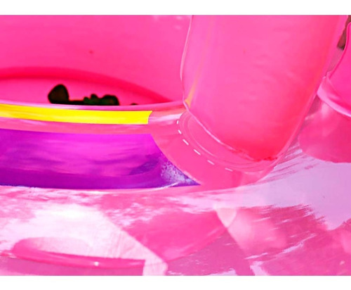 Bote Flotador Inflable Techo Rosado Niña Para Bebé Piscina