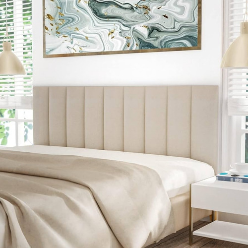 Cabeceira Cama Box Casal Estofada Varias Cores
