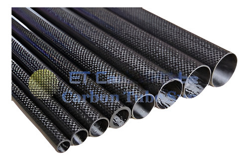 2pcs 10 X 8 Mm Rollo Envuelto Tubo De Fibra De Carbono 3k 50