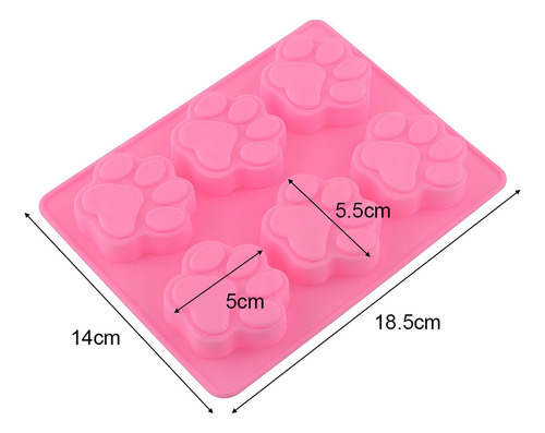 Para Molde De Silicon En Forma De Huella De Perro Color