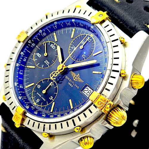 Relógio Breitling Chronomat Chronocockpit Preto Aço E Ouro Aço (Usado)