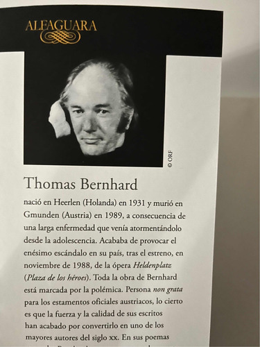 El Malogrado - Thomas Bernhard W,-1 (Usado)