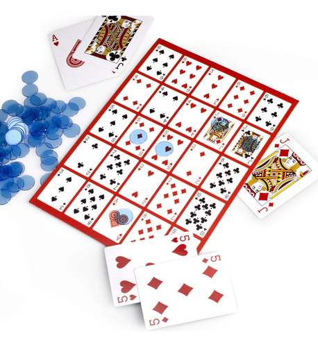 Set De Juego Brybelly Poker Keno Con Cartas, Fichas Y 12 Tab
