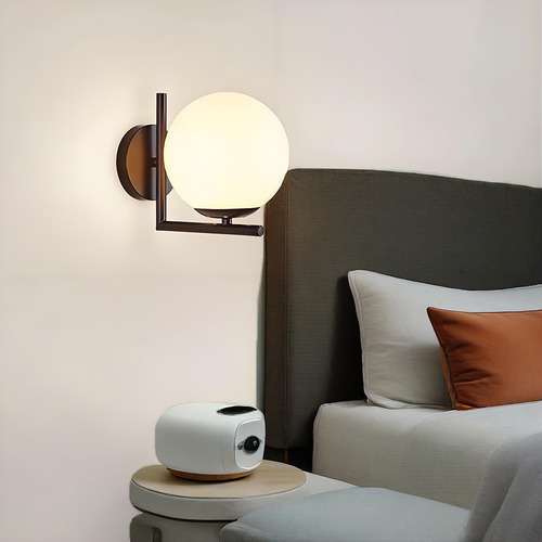 Lámpara Led De Pared Globo Bola Cristal Mate De 60w