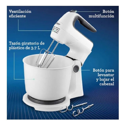 Batidora De Mano/pedestal Oster Fpsths3610 Blanco