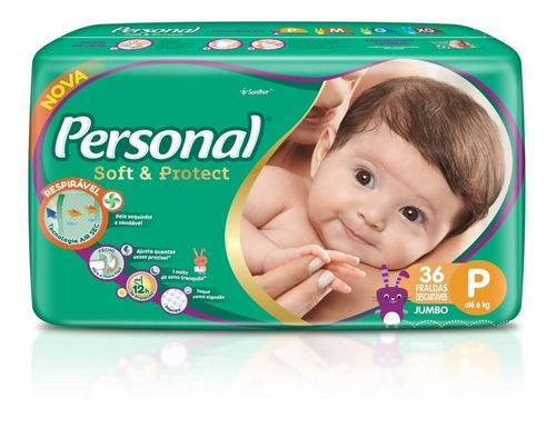 Fralda Personal Soft&protect Jumbo Tamanho P 36 Unidades Gênero Sem gênero Tamanho Pequeno (P)