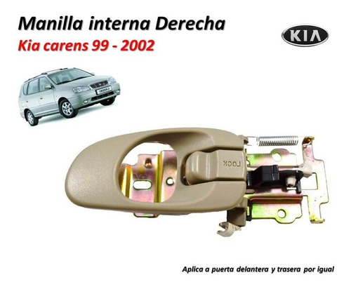 Manilla Interna Derecha Kia Carens 99 - 2002