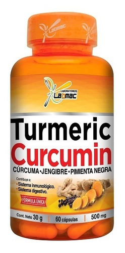 Turmeric Curcumin 500 Mg X 60 Capsulas
